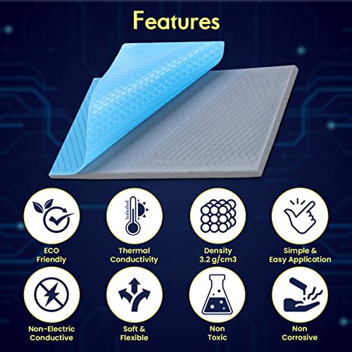 Gelid Solutions GP-Ultimate 15W- Thermal Pad 90x50 Excellent Heat Conduction, Ideal Gap Filler. Easy Installation.