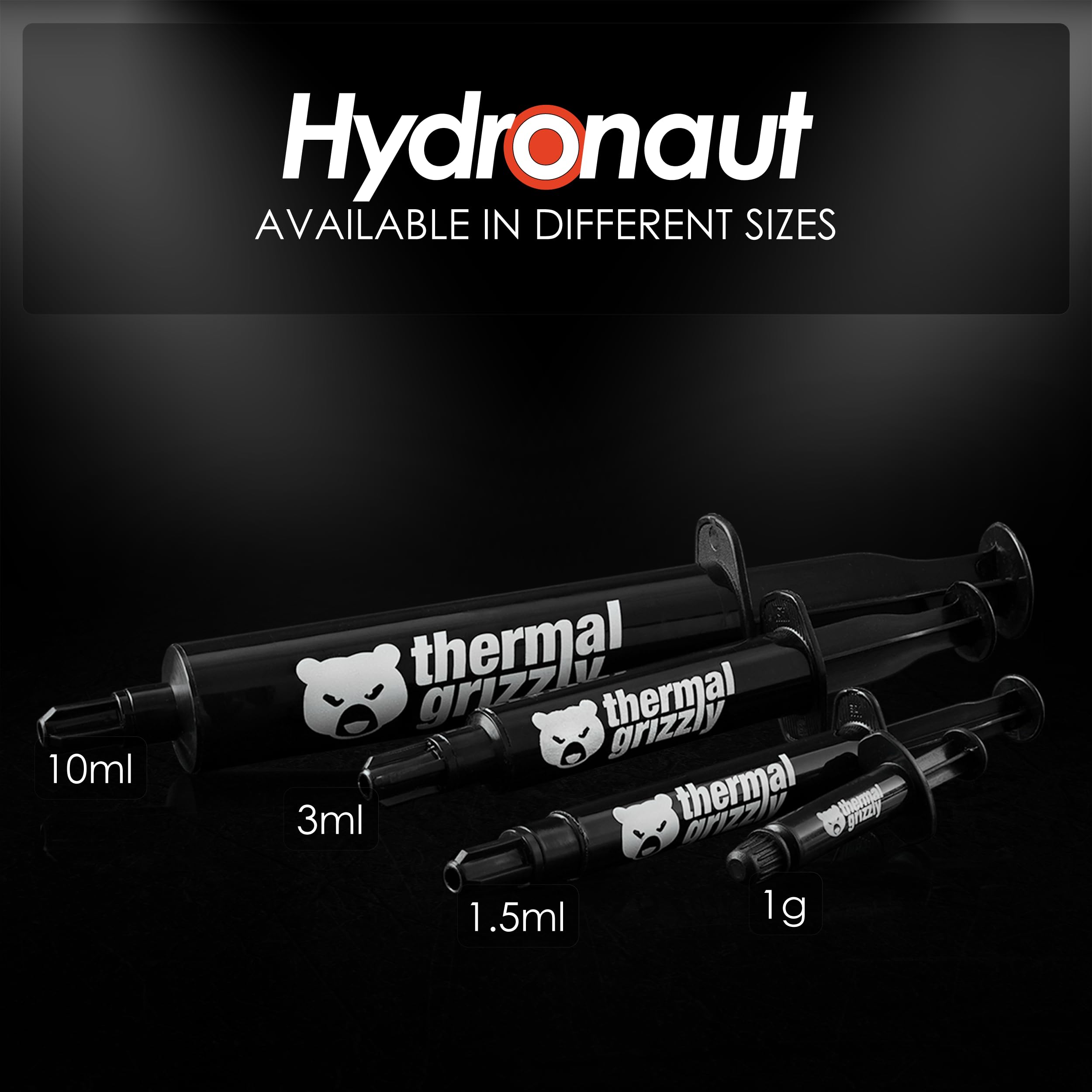Thermal Grizzly Hydronaut - 26 Gram/10 ml - Conductive High Performance Thermal Paste - Ideal for Air and Water Cooling CPU/GPU/PS4/PS5/Xbox - for Large Cooling Surfaces