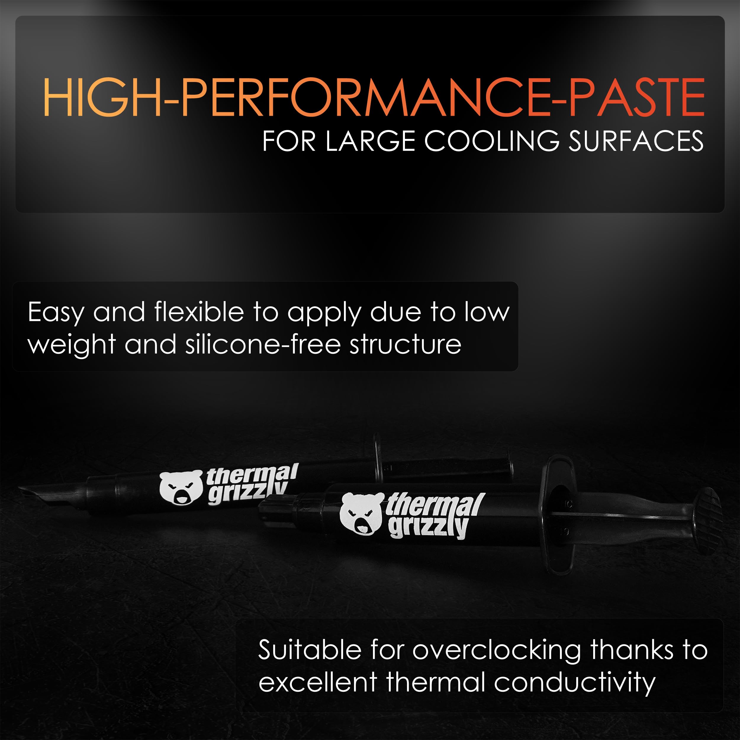 Thermal Grizzly - Hydronaut - Conductive High Performance Thermal Paste - Ideal for Air and Water Cooling CPU/GPU/PS4/PS5/Xbox - for Large Cooling Surfaces