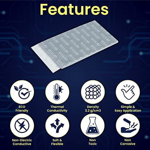 Gelid Solutions GP-Extreme 12W-Thermal Pad 80x40 (2pcs) Excellent Heat Conduction, Ideal Gap Filler. Easy Installation.
