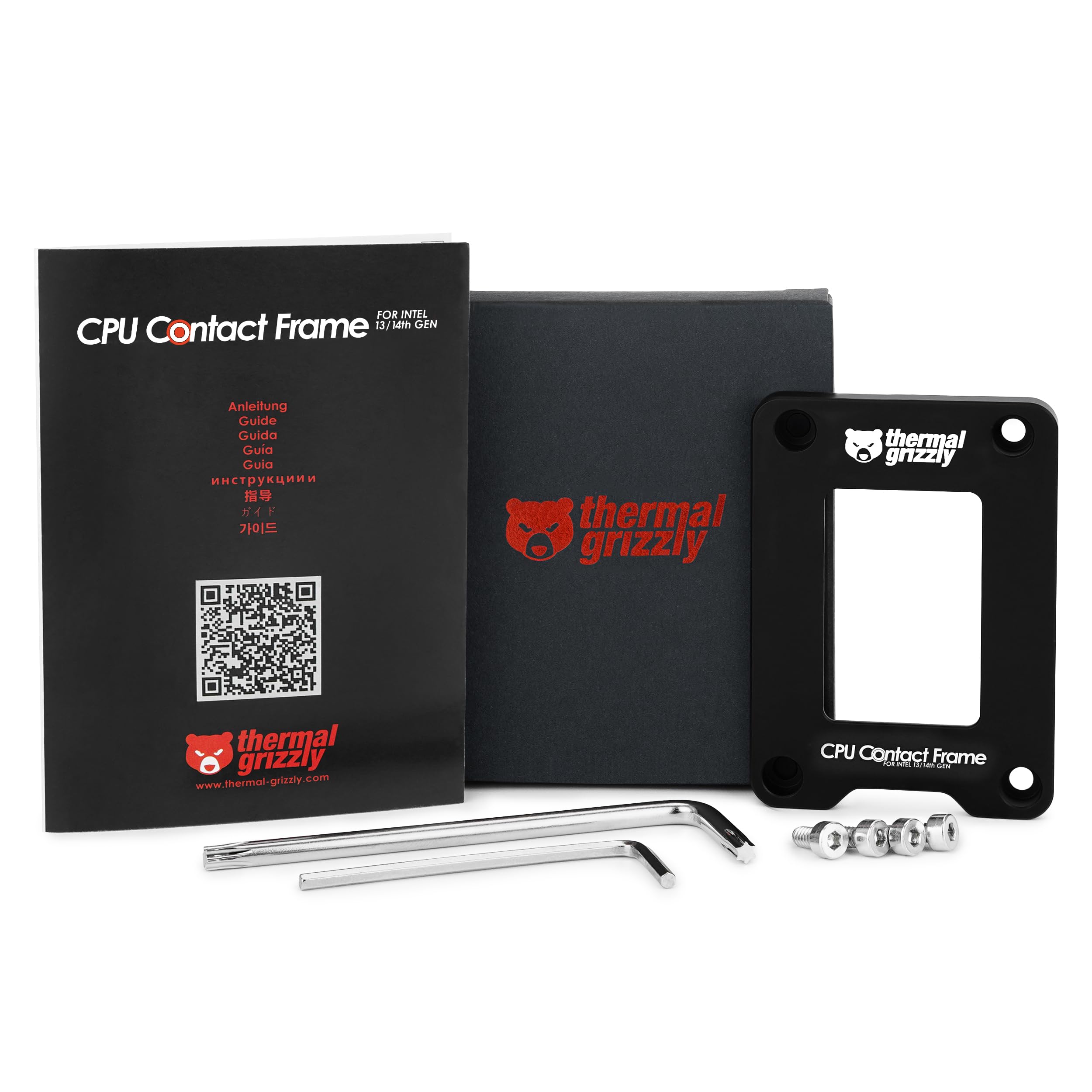 Thermal Grizzly - CPU Contact Frame Intel 13th & 14th Generation - for Optimized CPU Contact Pressure to Improve The Cooling Performance - Easy Install - by der8auer