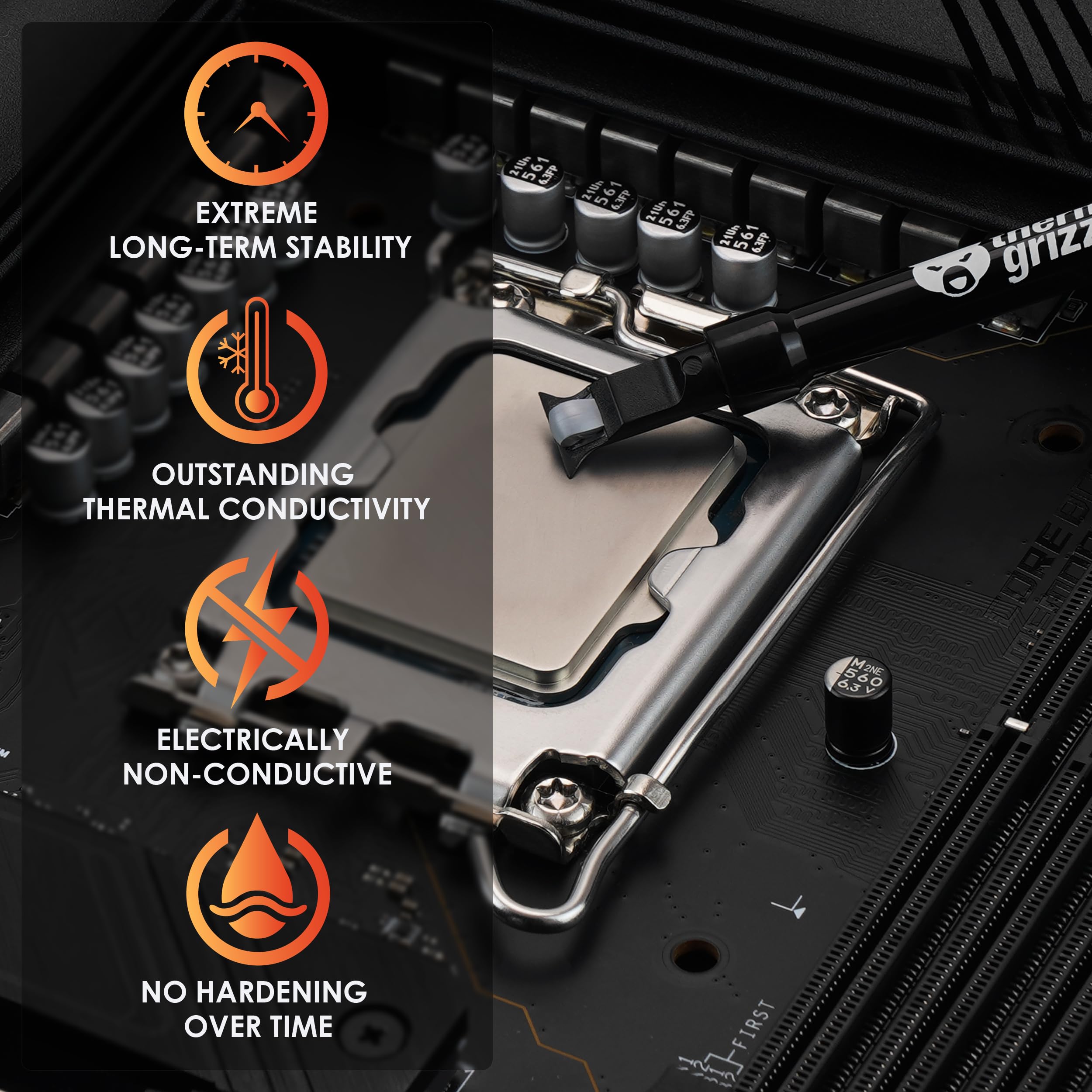 Thermal Grizzly Duronaut - 6 Gram - Enhanced Durability & High Performance Thermal Paste - for Maximum Thermal Conductivity While Overclocking CPU/GPU/PS4/PS5/Xbox