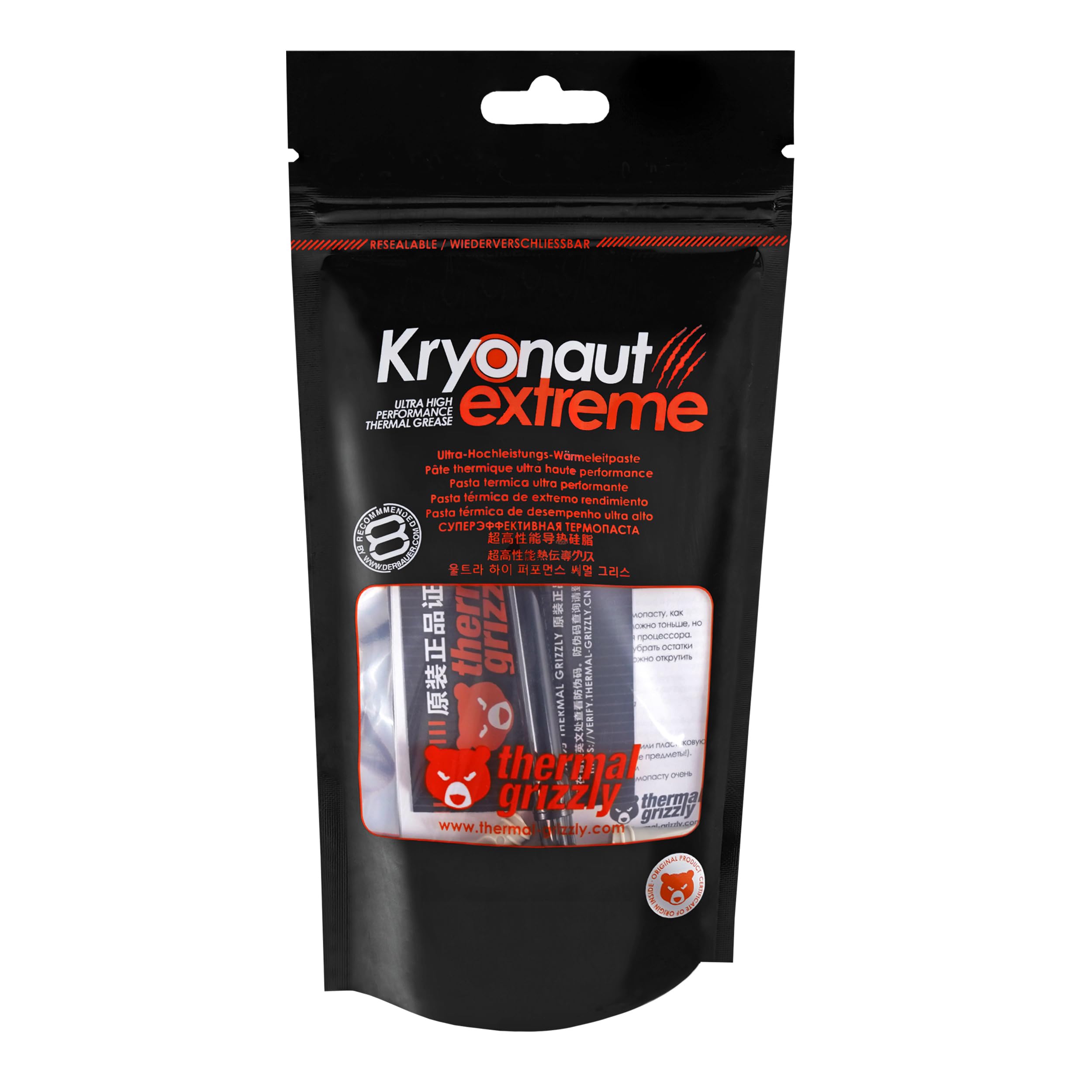 Thermal Grizzly Kryonaut Extreme - Extremely High Performance Thermal Paste - for Maximum Thermal Conductivity While Overclocking CPU/GPU/PS4/PS5/Xbox (3 Pack of 2 Gram)