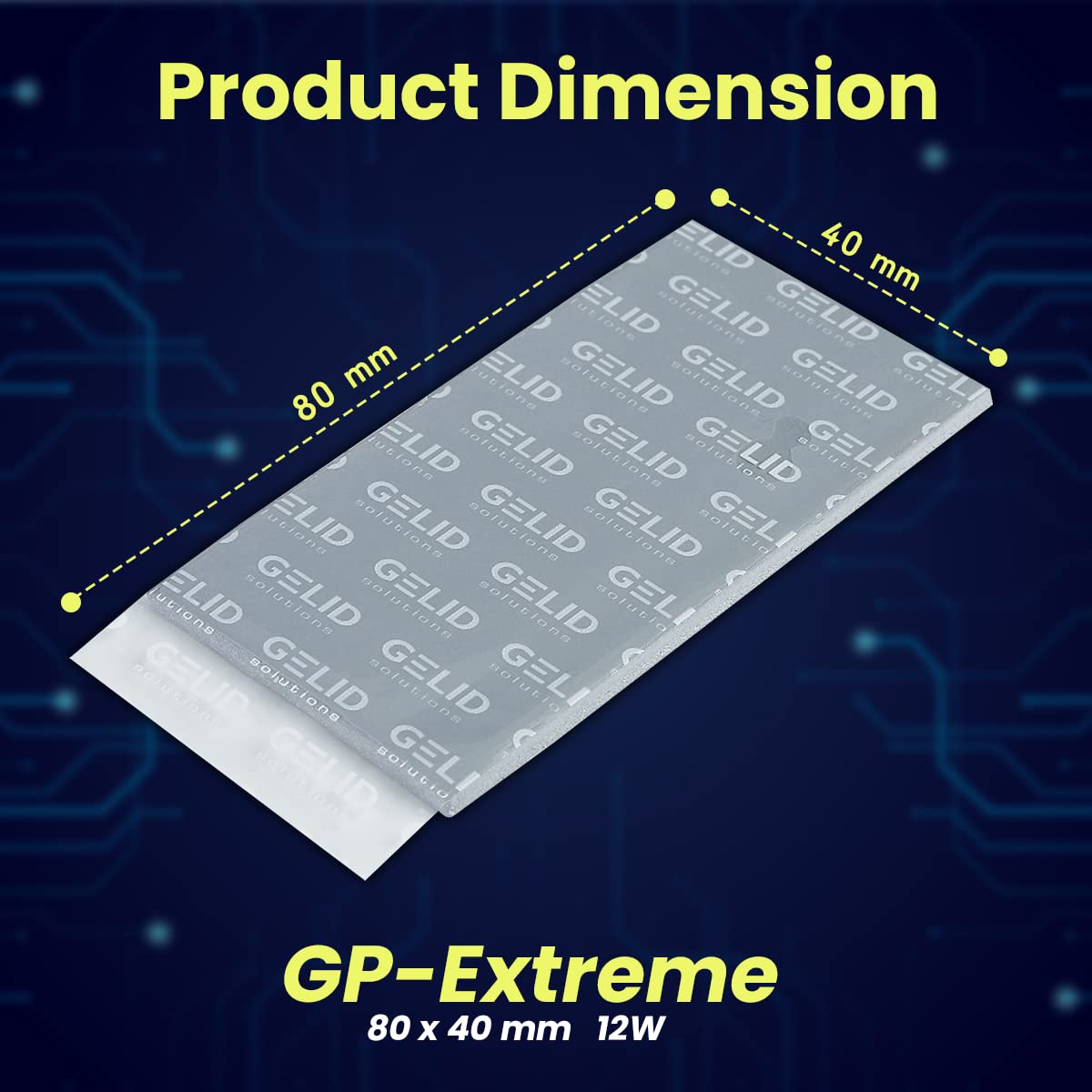 Gelid Solutions GP-Extreme 12W-Thermal Pad 80x40 (2pcs) Excellent Heat Conduction, Ideal Gap Filler. Easy Installation.