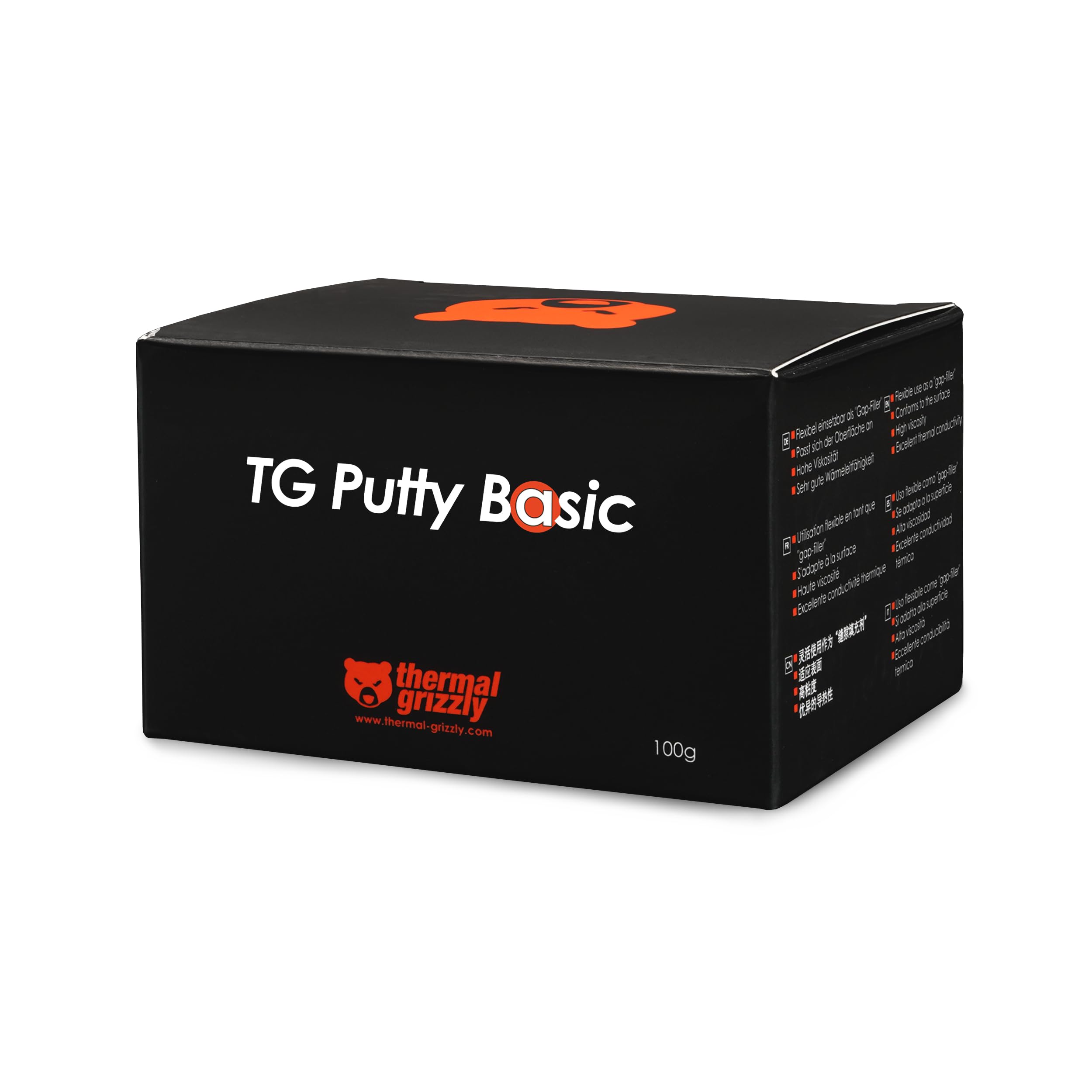 Thermal Grizzly TG Putty Pro - 100 Gram - High-Performance Electrically Non-Conductive Thermal Putty for GPU and PCB Applications
