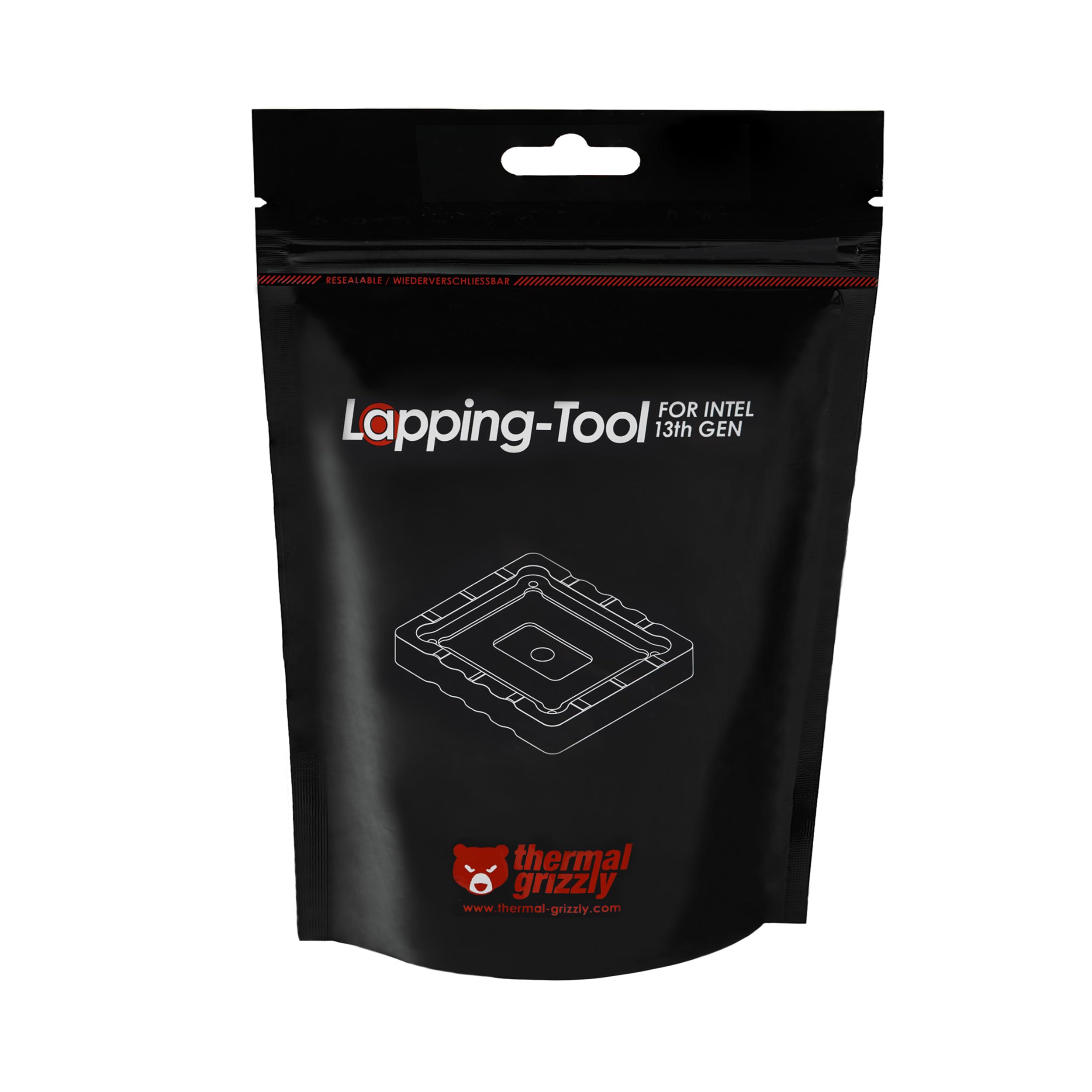 Thermal Grizzly Lapping-Tool for Intel 13th/14th Gen Series - Simple Grinding/Lapping of The CPU Heatspreader - Made in Germany