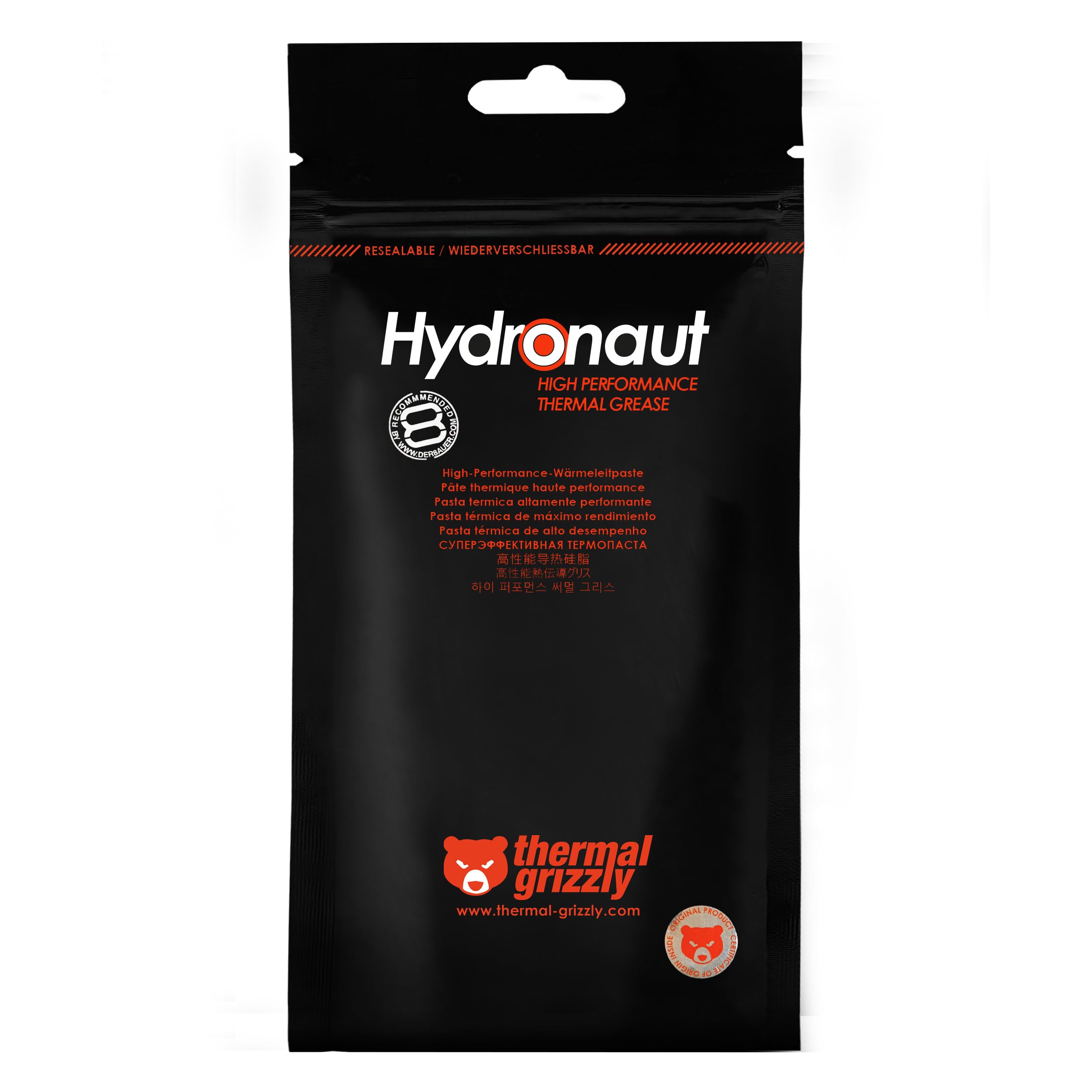 Thermal Grizzly Hydronaut - 26 Gram/10 ml - Conductive High Performance Thermal Paste - Ideal for Air and Water Cooling CPU/GPU/PS4/PS5/Xbox - for Large Cooling Surfaces
