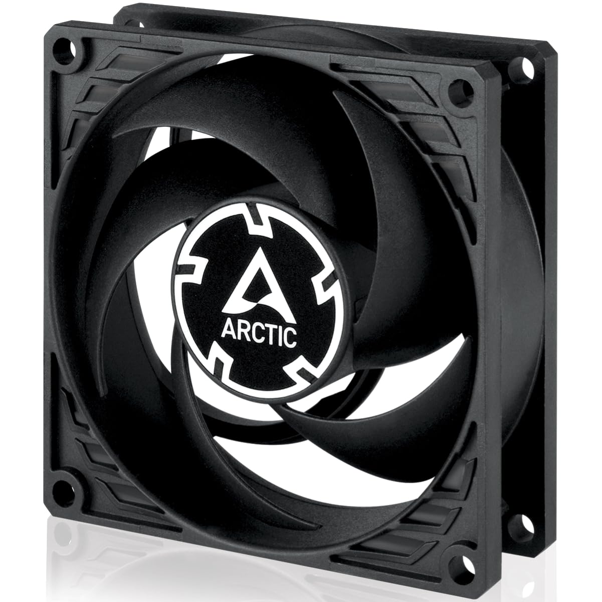 ARCTIC P8 Max - PC Fan, High-Performance 80mm Case Fan, Server Fan, PWM-Controlled 500–5000 RPM, Optimised for Static Pressure, 0dB Mode - Black
